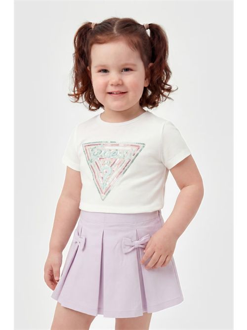 T-shirt con logo in paillettes GUESS | K6GI08K6YW4/G011